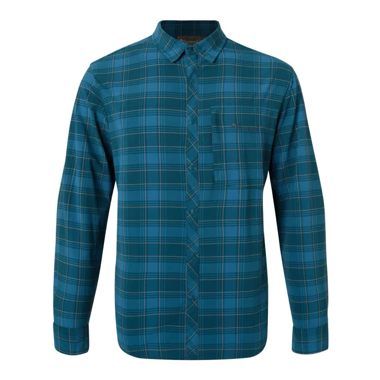 Abisko Trekking L/S Shirt | Herr | Teal Blue