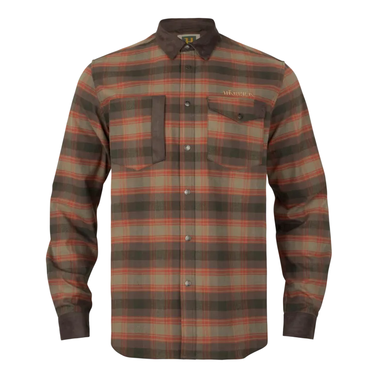 Aivak L/S skjorta | Autumn orange check