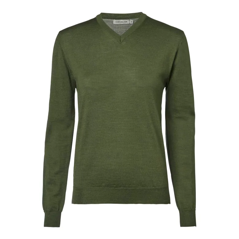 Blaise V-Neck Merino Pullover Women | Pine Green