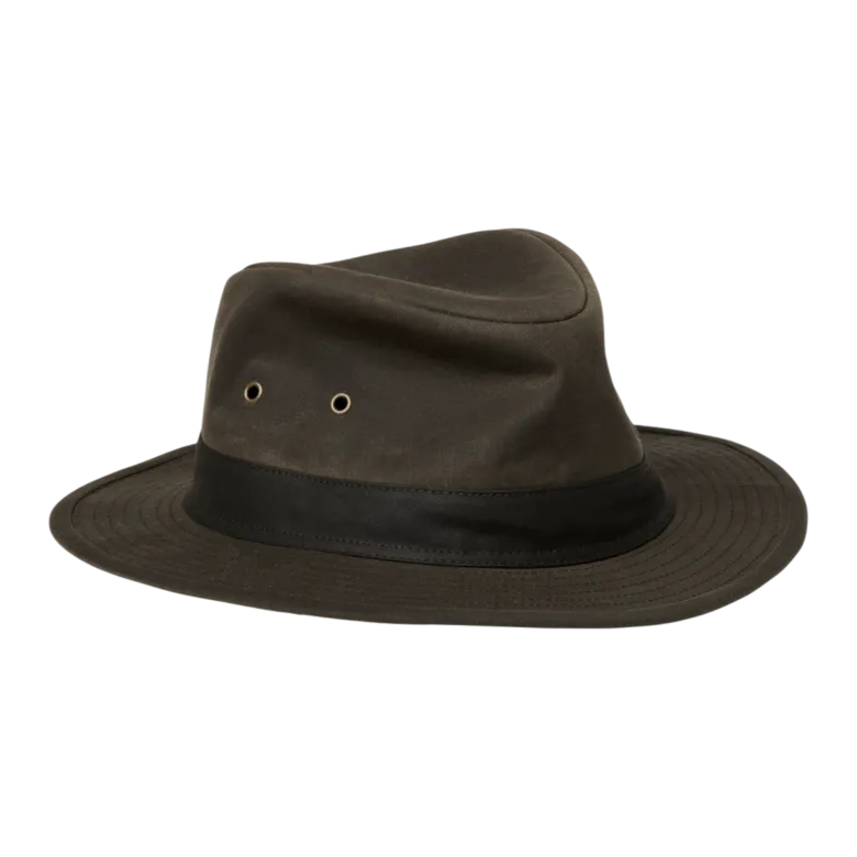 Bush Waxed Cotton Hat | Leather Brown