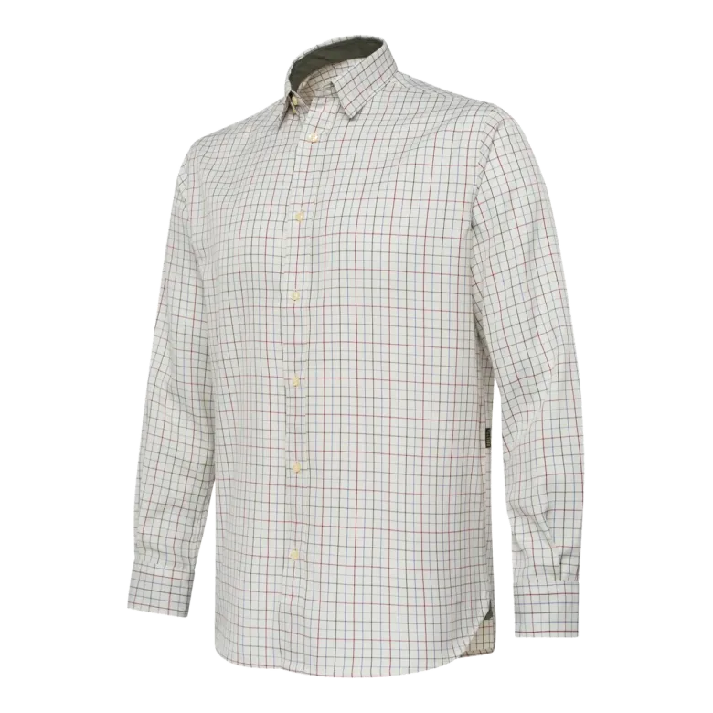 Charlow LS Shirt | Ivory & Blue Check