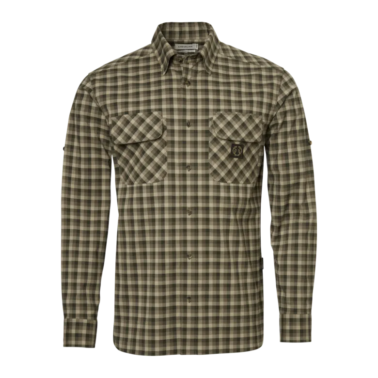Creek Shooting Fit Coolmax Shirt Men | Mink Brown Checked