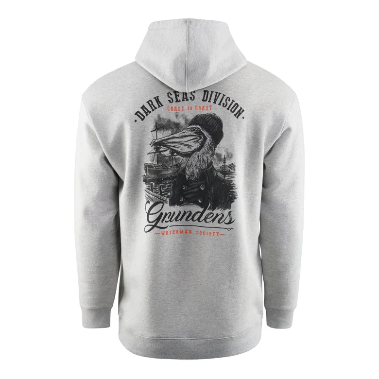 Dark Seas X Grundens Portsmith Hoodie | Men's | Athletic Heather