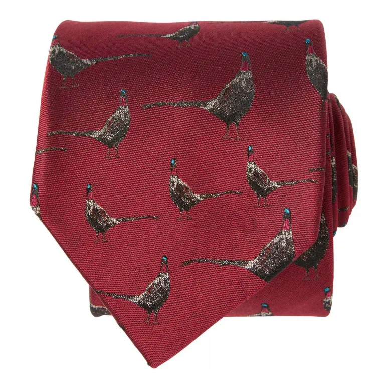 Dixter Silk Tie | Fox Red Pheasant