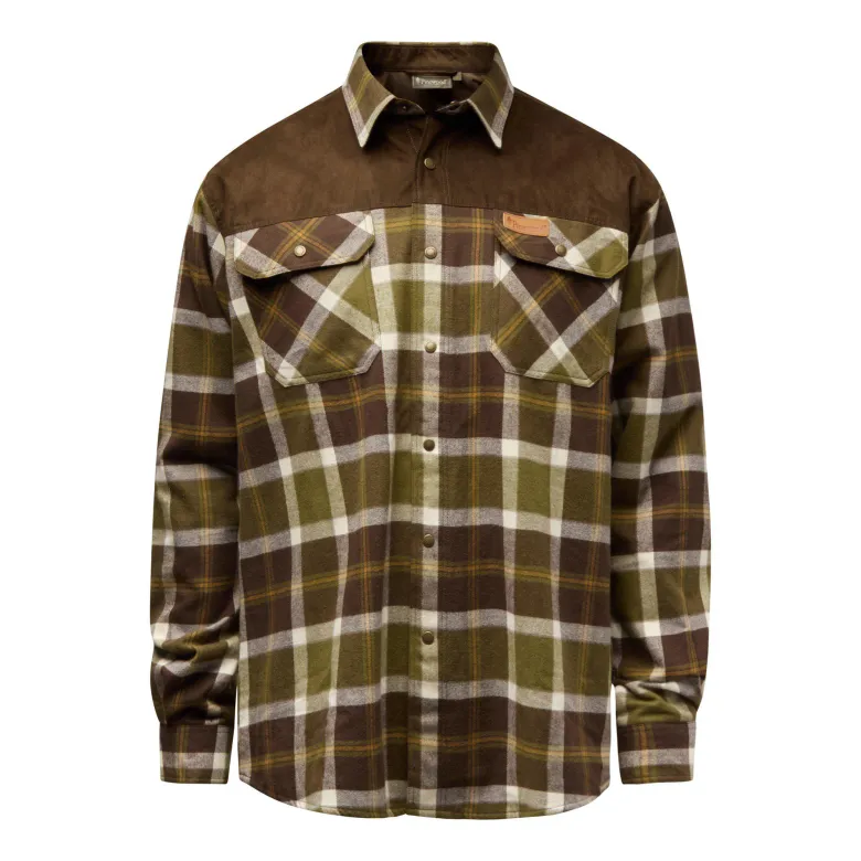 Douglas Shirt | Herr | OliveGreen/Cr.White