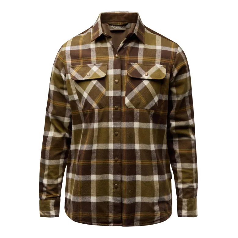 Douglas Shirt W | Dam | OliveGreen/Cr.White