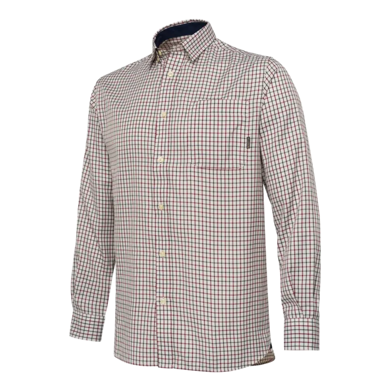 Ellis LS Shirt | Ivory & Green Check