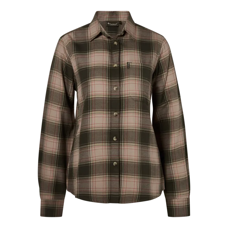 Finnveden Forest Flannel Shirt W | Olive/D.Green