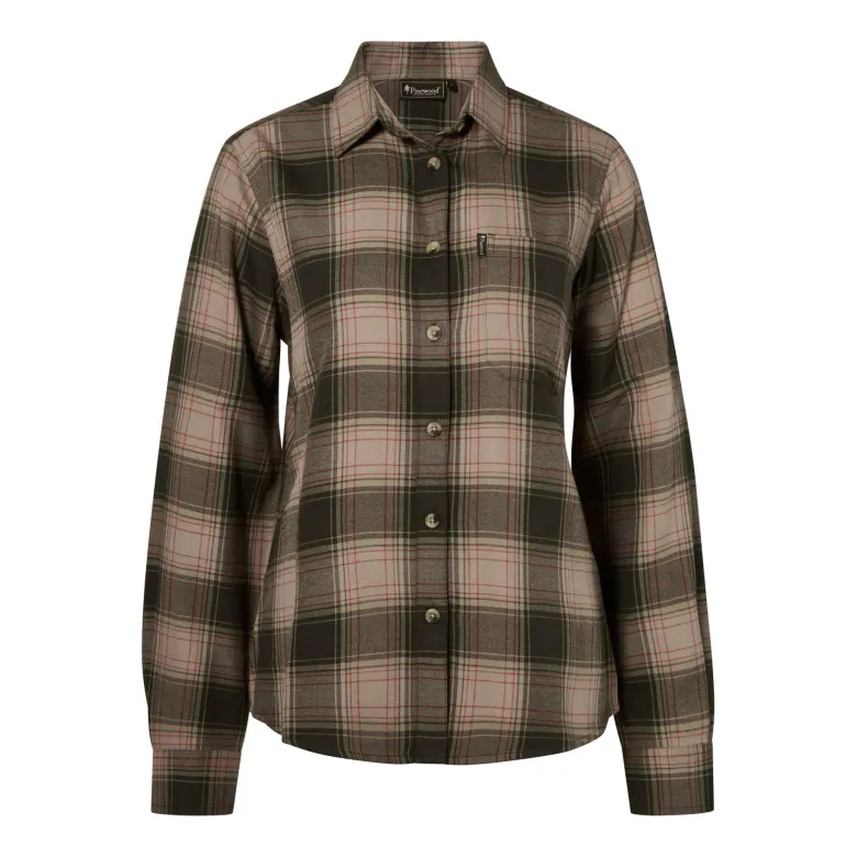 Finnveden Forest Flannel Shirt W | Olive/D.Green