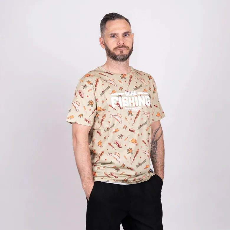 Gone Fishing T-shirt Mountain | Khaki