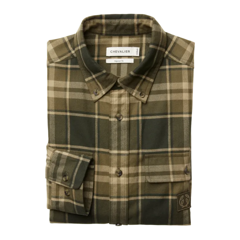 Heron Flannel Shirt Men | Evergreen Checked