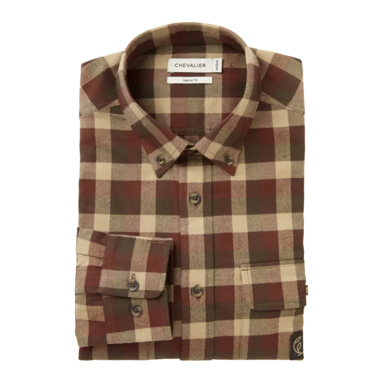 Heron Flannel Shirt Men | Holly Green Checked