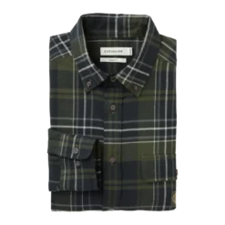 Heron Flannel Shirt Men | October Green Checked