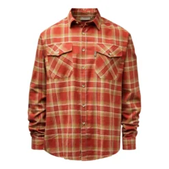 Härjedalen Shirt | Herr | Terracotta/Dark Sand