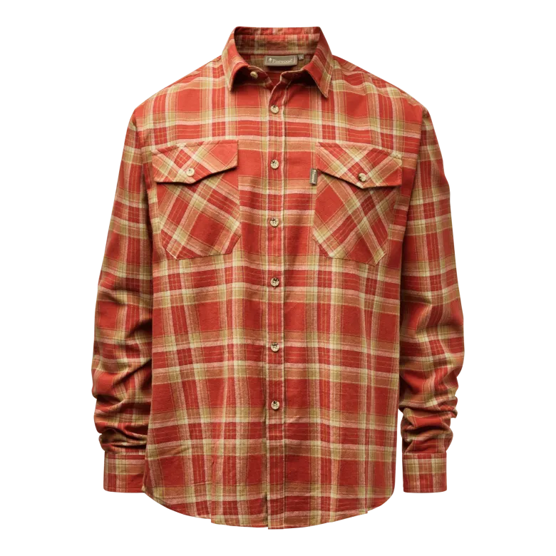 Härjedalen Shirt | Herr | Terracotta/Dark Sand