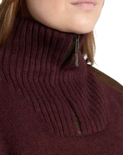 Hurricane Sweater W | Dam | Dark Burgundy Mel