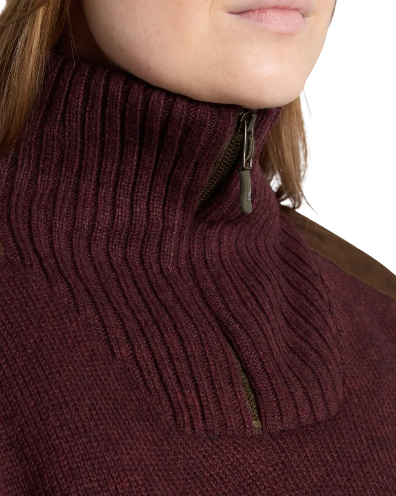 Hurricane Sweater W | Dam | Dark Burgundy Mel
