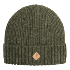 Knitted Wool Hat | Unisex | Moss Green Mel