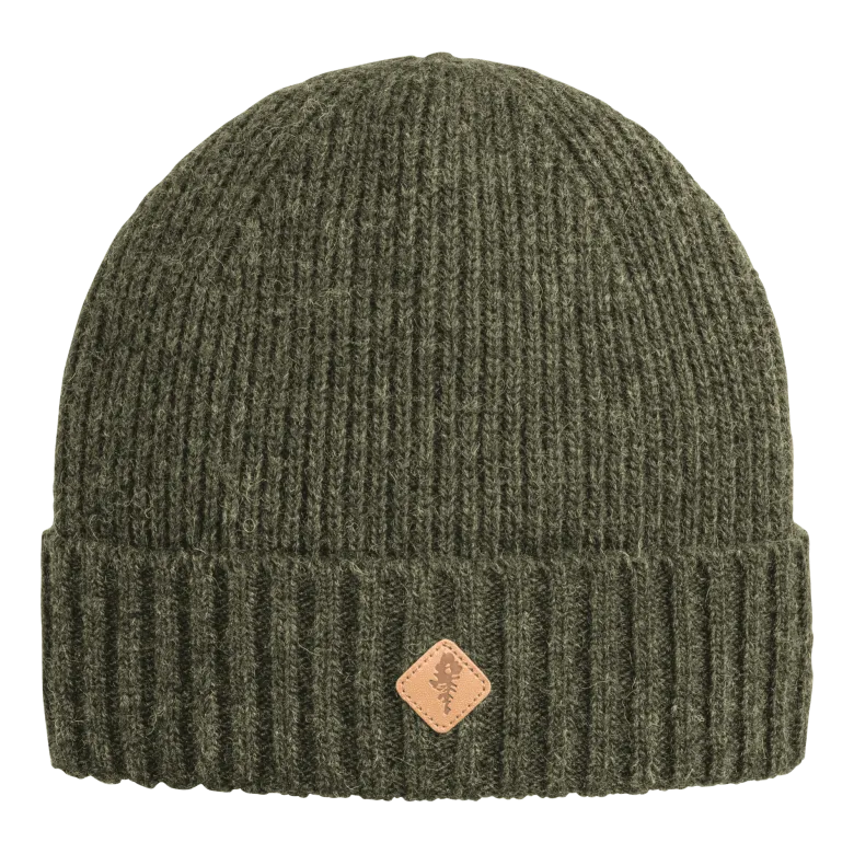 Knitted Wool Hat | Unisex | Moss Green Mel