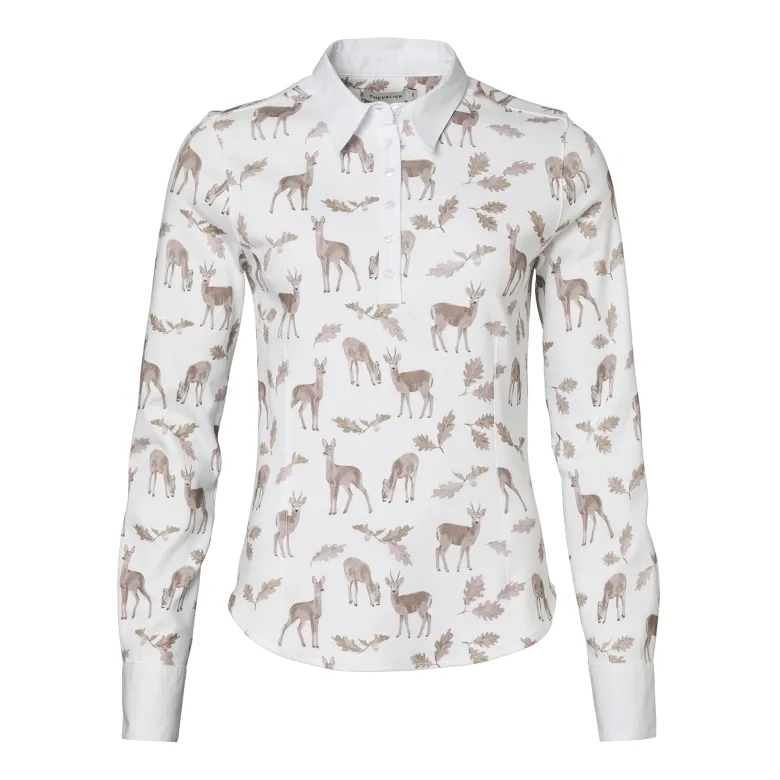Leslie Half Placket Jersey Shirt Women | Oh Deer Pink