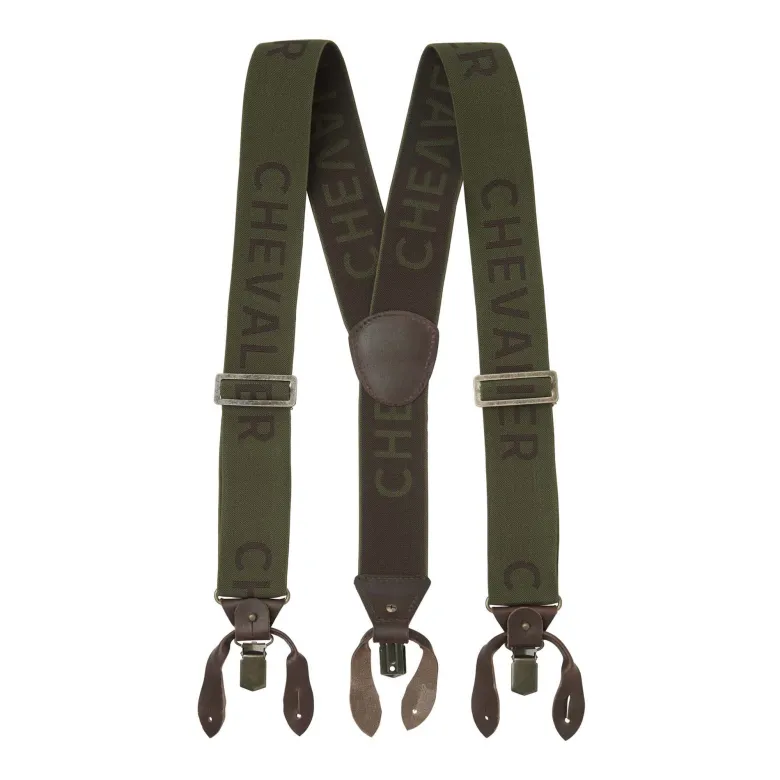 Logo Suspenders | Dark Green
