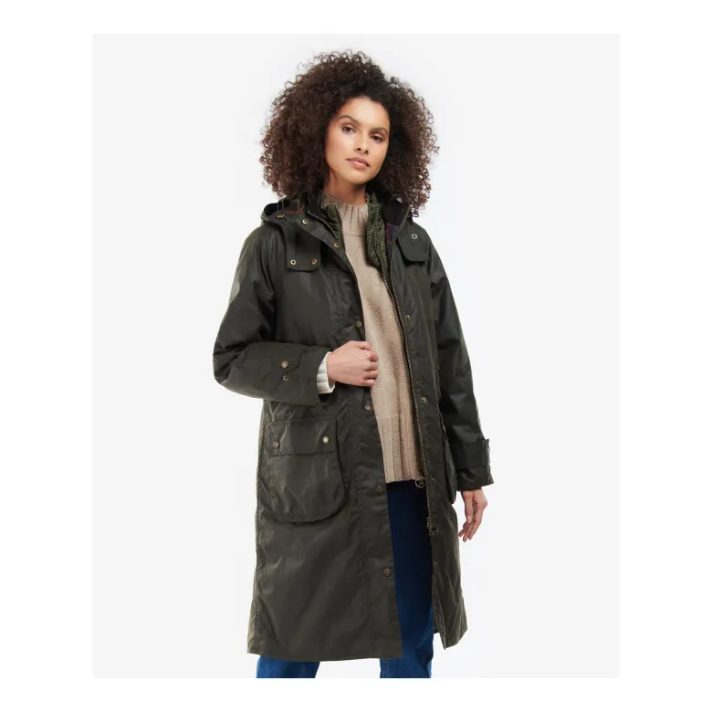 Long Cannich Wax Jacket | Olive