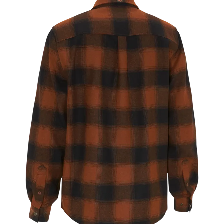 Lynx Wool Shirt | Dark Orange