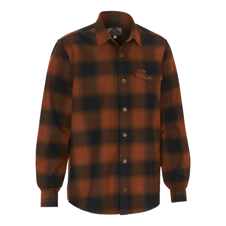 Lynx Wool Shirt | Dark Orange