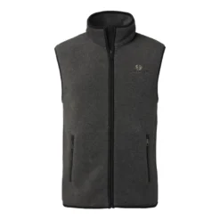 Mainstone Fleece Vest Men | Anthracite w Black