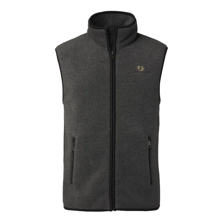 Mainstone Fleece Vest Men | Anthracite w Black