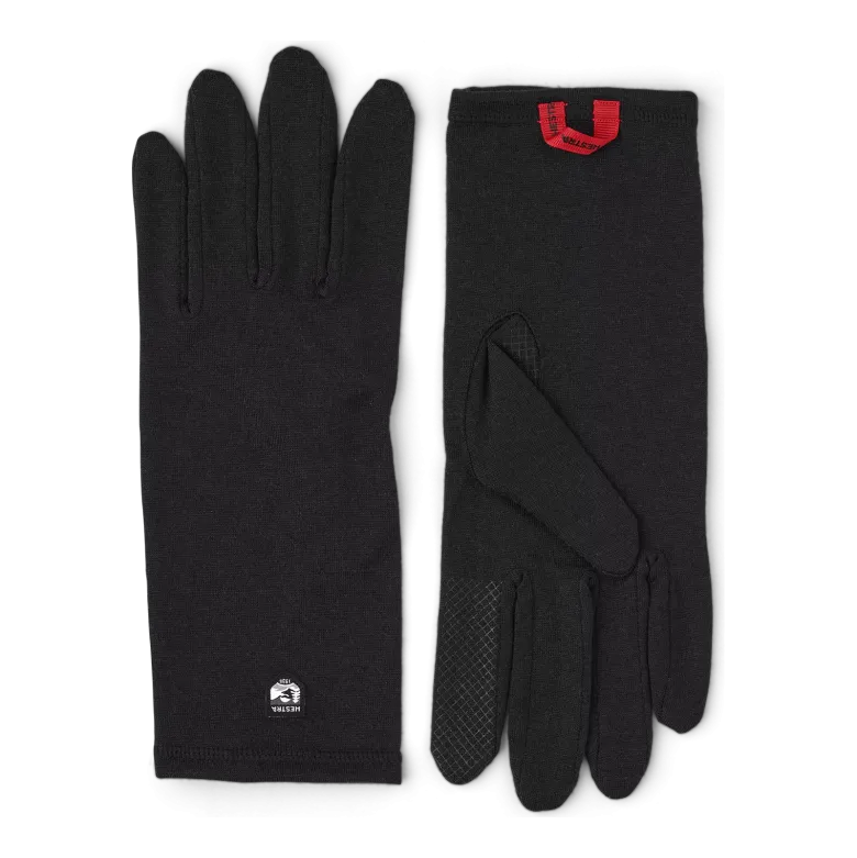 Merino Wool Liner Long - 5 finger | Black