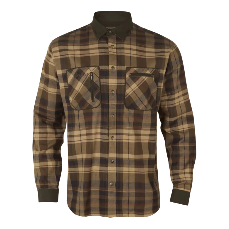 Pajala Skjorta | Beige w/brown