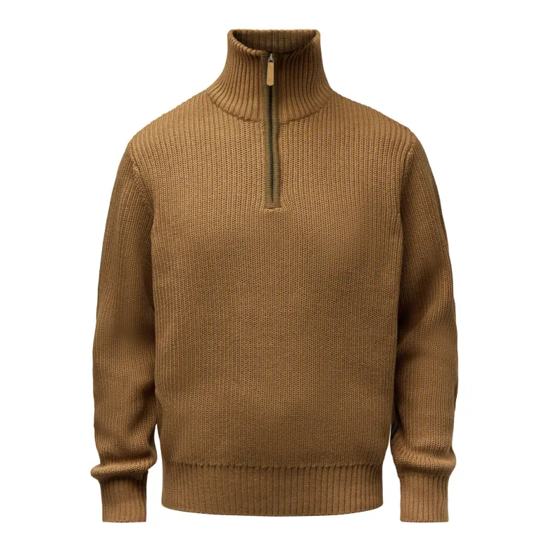 Philip Knitted Sweater | Herr | Dark Sandstone