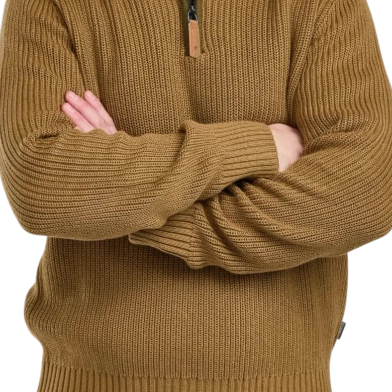 Philip Knitted Sweater | Herr | Dark Sandstone