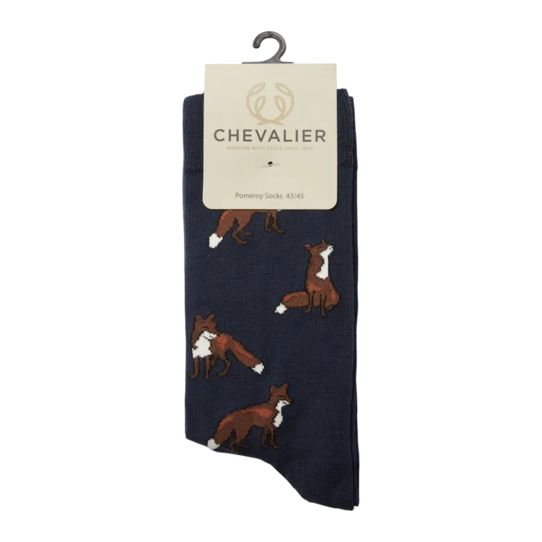 Pomeroy Socks | Dark Navy Foxes