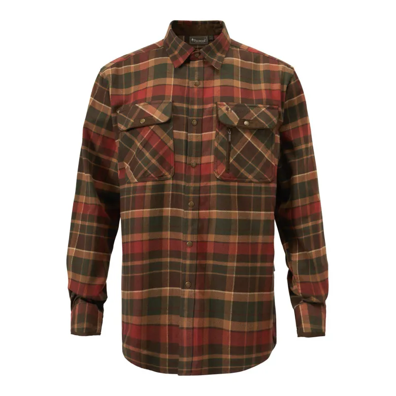 Prestwick Exclusive Shirt | Herr | Dark Green/Terracotta