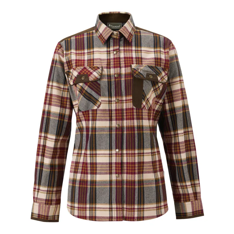 Prestwick Exclusive Shirt W | Dam | Bordeaux/Beige
