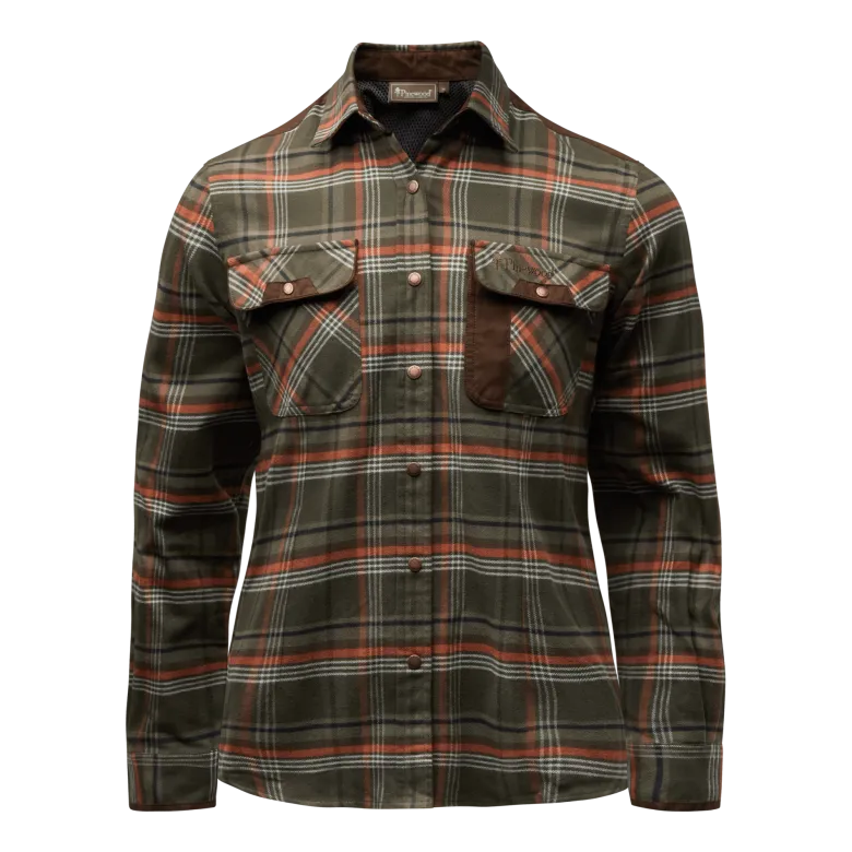 Prestwick Exclusive Shirt W | Dam | Green/Burned Orange