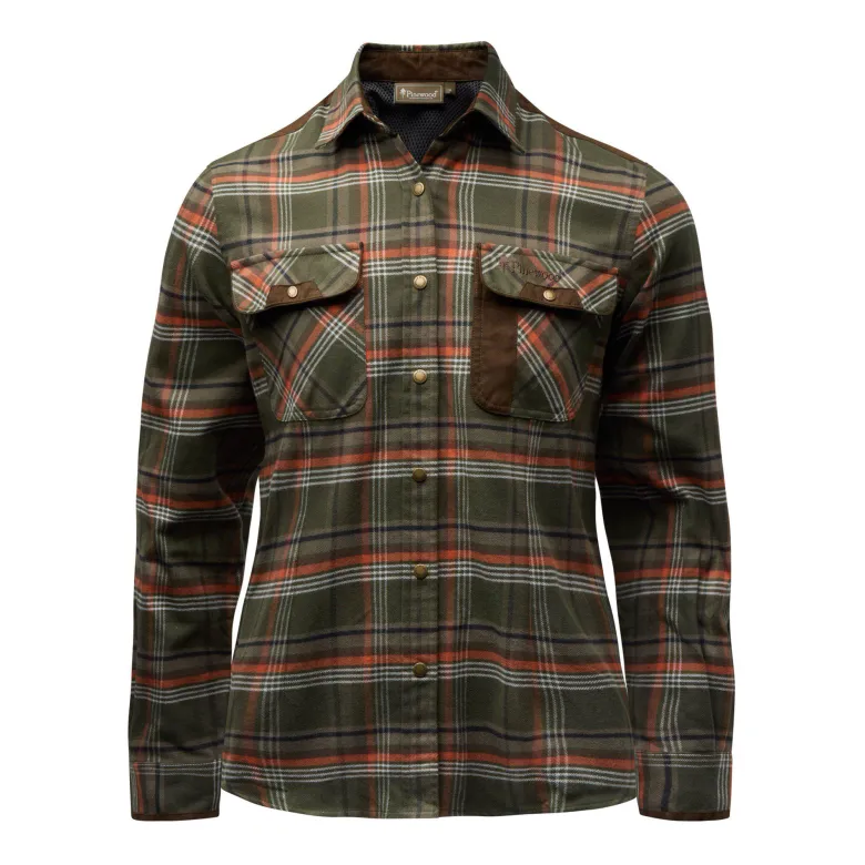 Prestwick Exclusive Shirt W | Dam | Green/Burned Orange
