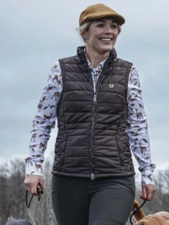 Quintin Padded Vest Women | Leather Brown