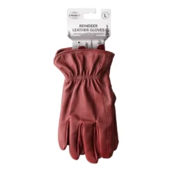 Reindeer Leather Gloves | Brown | Size L