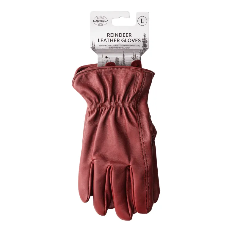 Reindeer Leather Gloves | Brown | Size L
