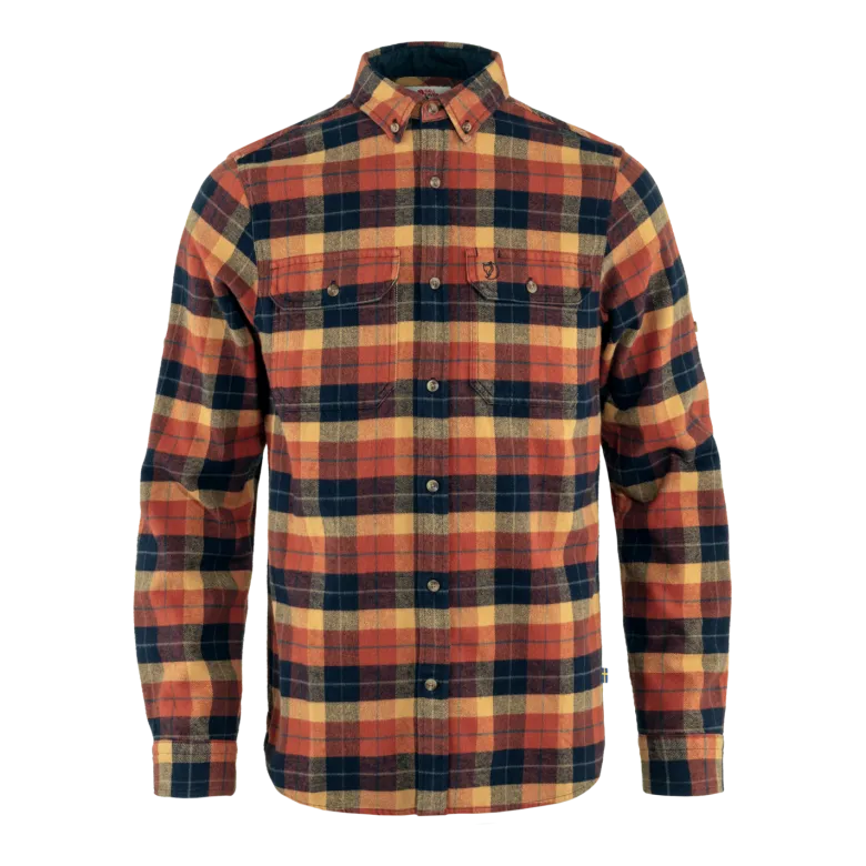 Singi Heavy Flannel Shirt M | Autumn Leaf-Dark Navy