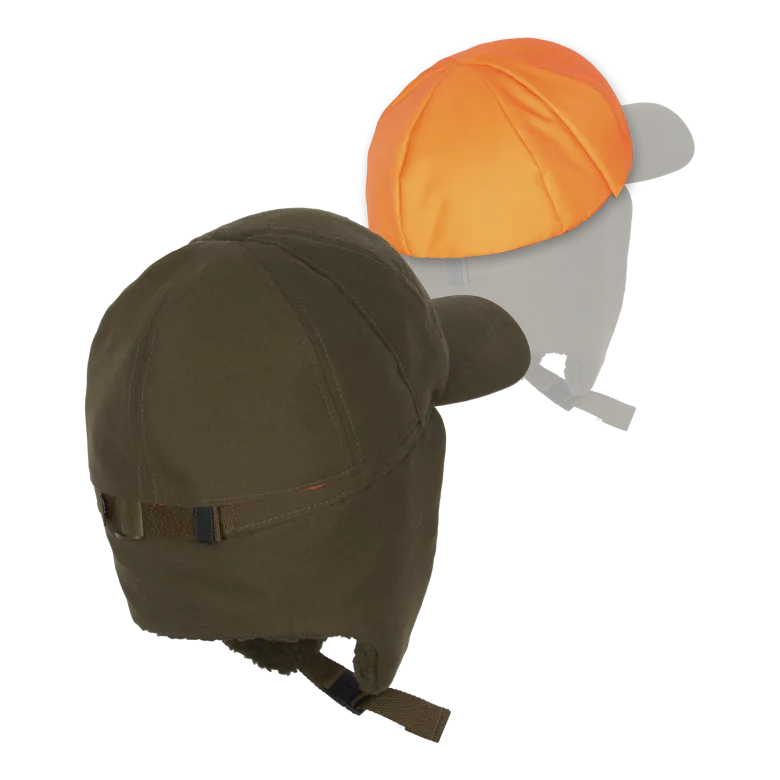 Småland Teddy Winter Cap | Moss Green/Orange
