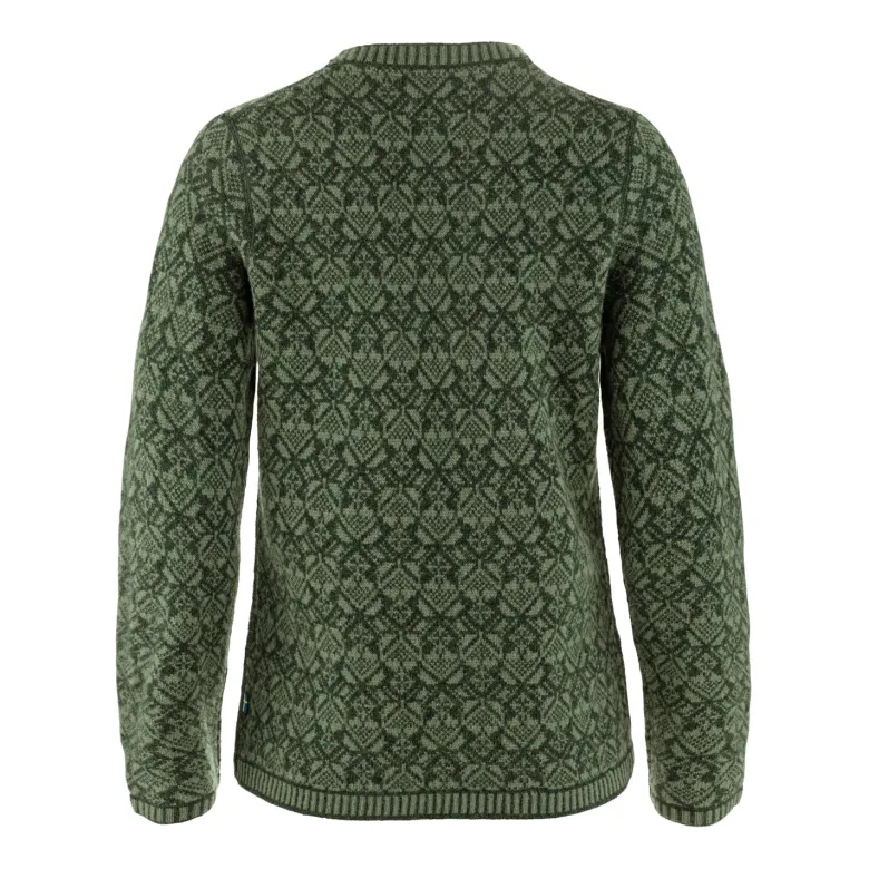 Snow Round Neck Sweater W | Deep Forest