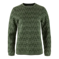 Snow Round Neck Sweater W | Deep Forest