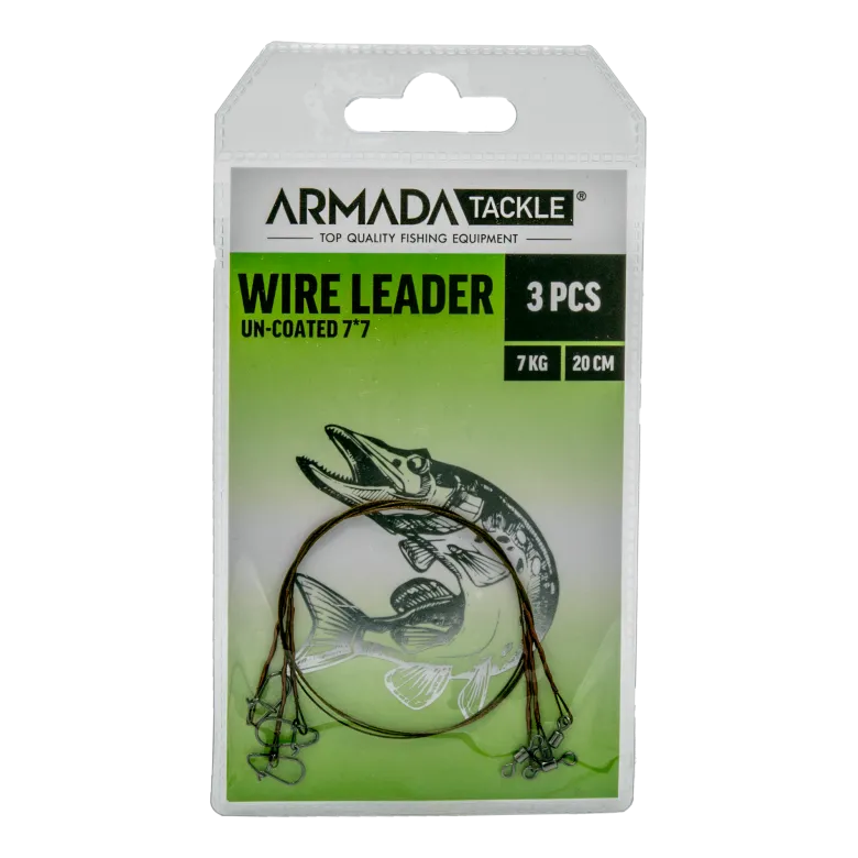 Tafs 20cm 15lbs Black un-coated 7*7 wire, (3-pack)