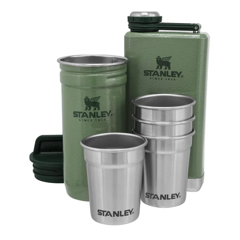 The Pre-Party Shotglass + Flask Set