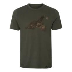 Topp kortärmad T-shirt | Forest night grouse