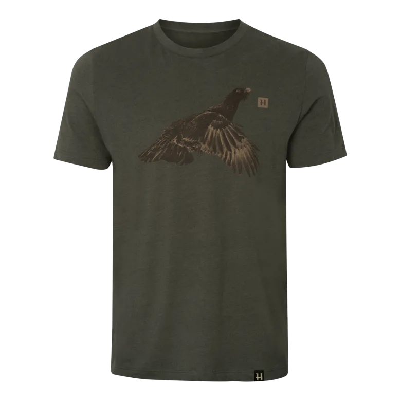 Topp kortärmad T-shirt | Forest night grouse